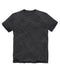 A black crew neck t-shirt with short sleeves.