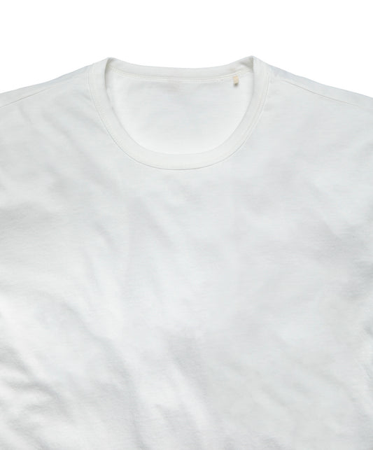 Collar of plain white tee 