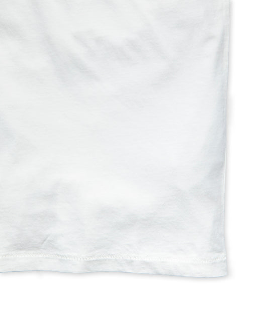 Seem of plain white tee