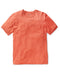 Russet pocket crew-neck tee with short sleeves