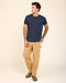 Men's Sojourn T-shirt, dark indigo solid crew neck with short sleeves