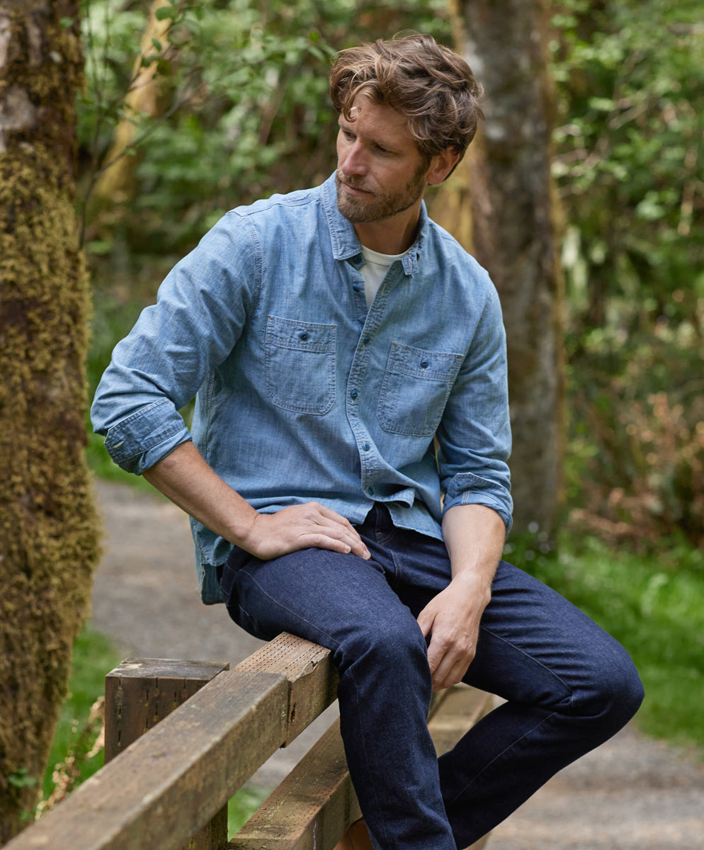 Style Pick of the Week: Outerknown Chambray Utility Shirt – A Rugged  Everyday Shirt for Any Situation
