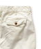 Chalk chino shorts back pocket with brown button detail