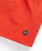 Stretch volley shorts hem with black button logo and double-stitched side seam