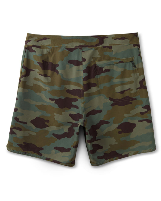 Camouflage shorts on a white background
