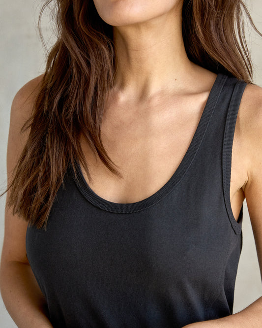 Closeup of the tank crop on the tank dress