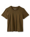 Olive brown t-shirt on a white background