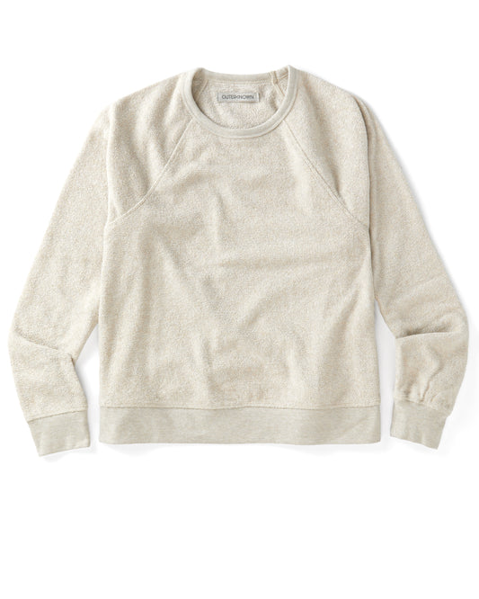 cream sweatshirt on white background