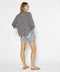 Outerworn Folk top: speckled back view with quarter sleeves and relaxed hem.