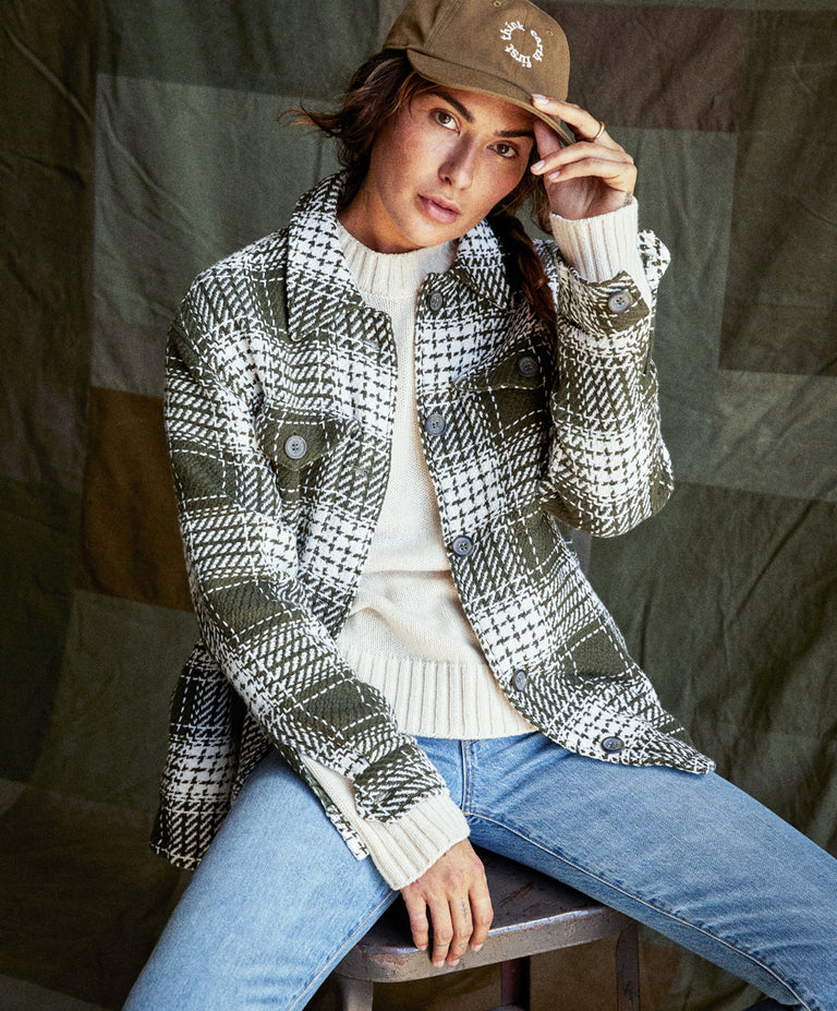 Checked texture jacket - Women