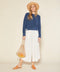 Outerworn Riviera pants, off-white wide-leg cropped style with elastic waistband