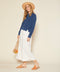 Outerworn Riviera pants, off-white cropped wide-leg with elastic waistband