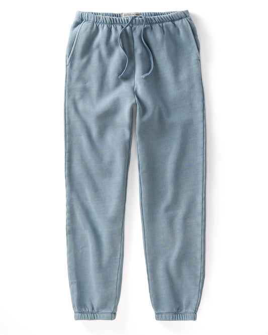 Light blue sweatpants on a white background