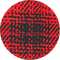 Red-and-black woven plaid fabric swatch
