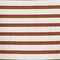 Striped fabric with red and beige horizontal stripes on a white background