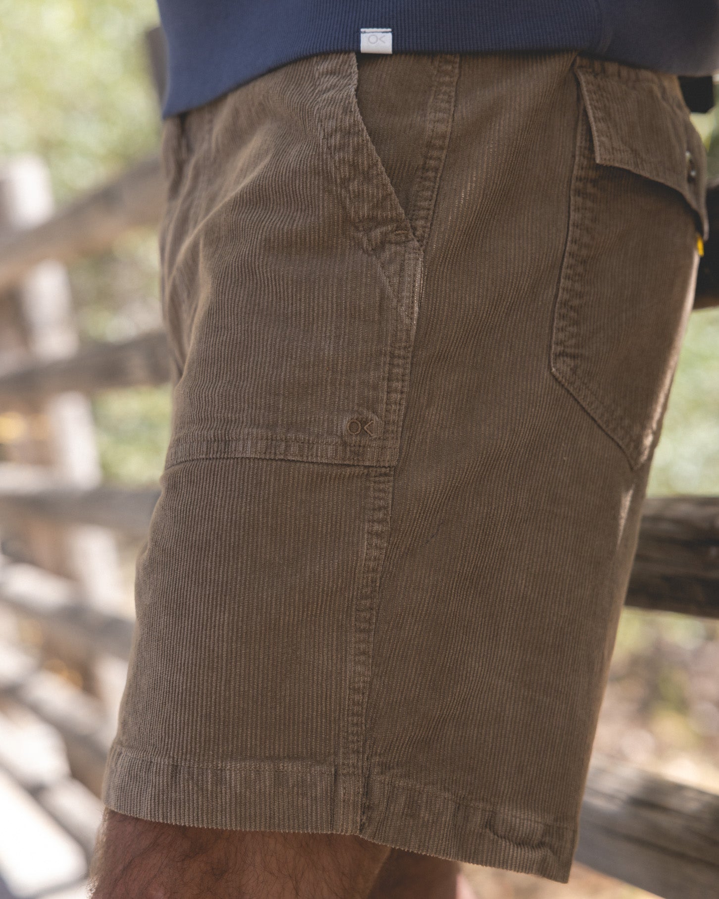 Seventyseven Cord Utility Shorts - Tawny Wood | Men's Corduroy