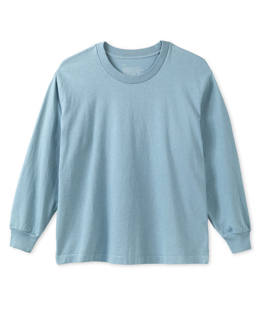 Light blue long-sleeve shirt on a white background