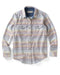 Mojave striped blanket shirt with a visible brand label on a white background